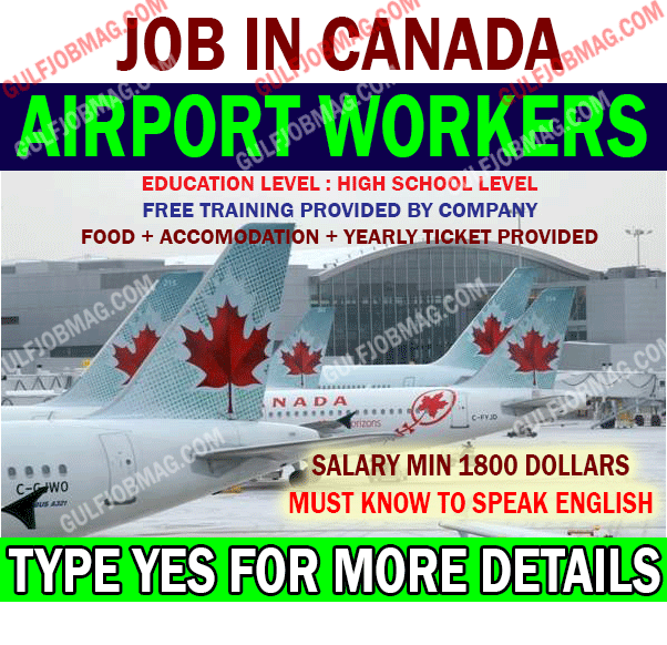 Airport Workers urgent demand for Canada. Apply Now
