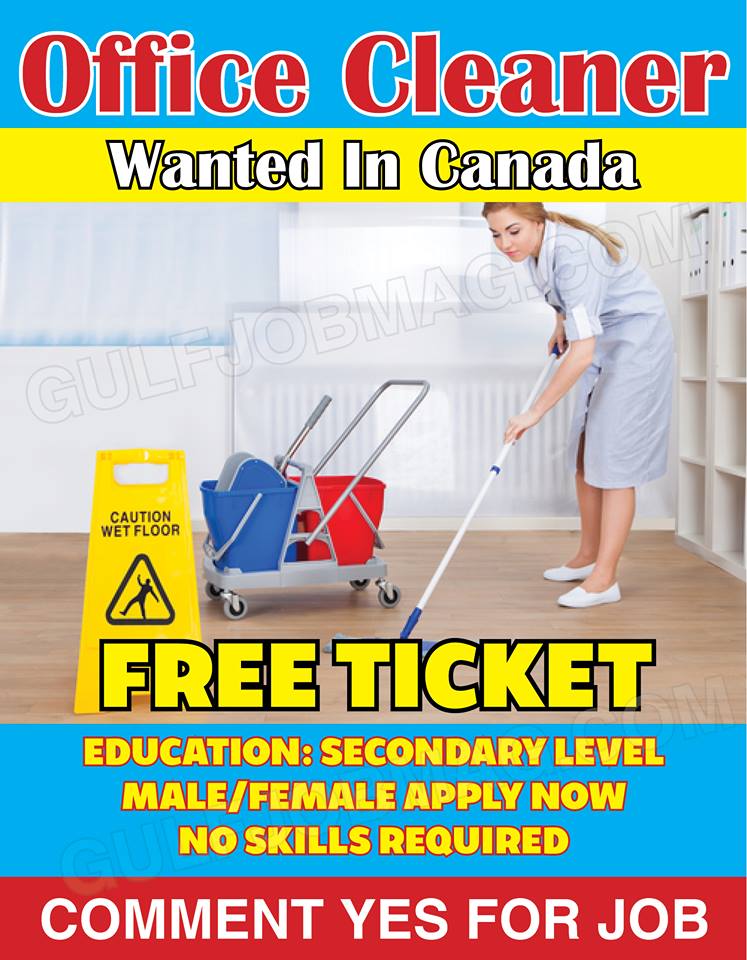 Office Cleaner Wanted in Canada Gulf Job Mag