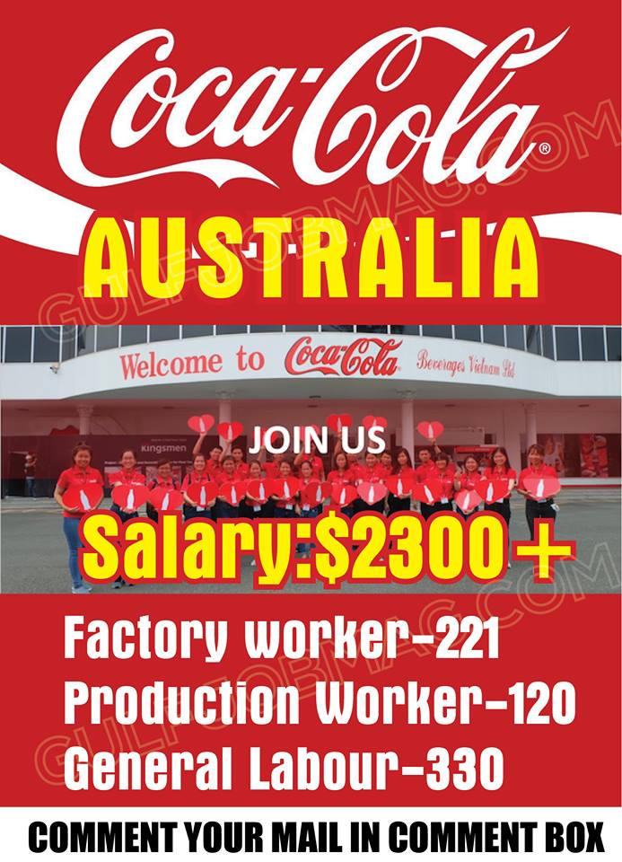Cocacola is hiring Australia Gulf Job Mag
