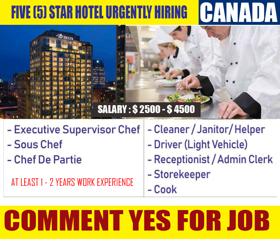 Work and live in canada hotel job vacancies 2011
